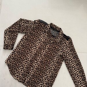 Zara Leopard Print Lace Blouse